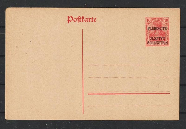 Allenstein Ganzsache P 1  (asdg)