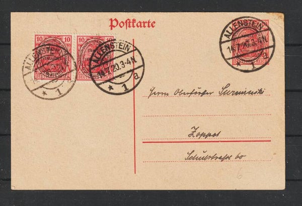 Allenstein Ganzsache P 6  (asdg)