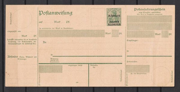 Allenstein Postanweisung A 2  (asdg)