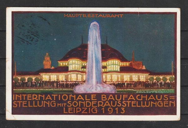 Ganzsache PP  “Internationale Baufachmesse Leipzig 1913”  (ar)