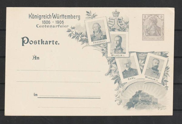 Ganzsache PP  “Königreich Württemberg 1806-1906”  (ar)