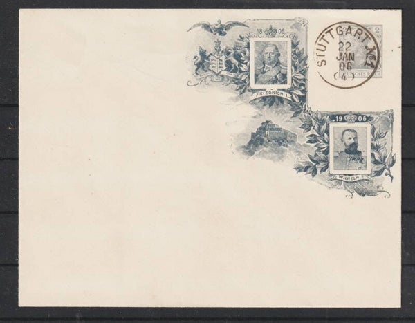 Ganzsache PU  "Friedrich I., Wilhelm II."  4 Bilder (ar)