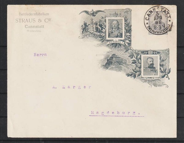 Ganzsache PU  "Friedrich I., Wilhelm II."  5 Bilder (ar)