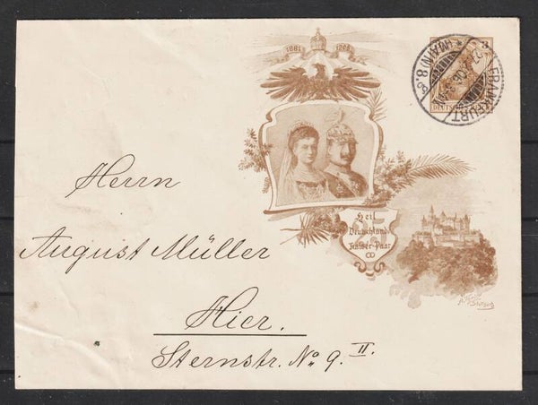 Ganzsache PU  Heil Deutschlands Kaiserpaar  (ar)