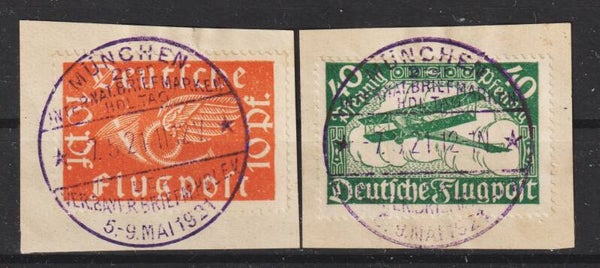 MiNr. 111-112 Briefstücke in Top Qualität  (as1919)
