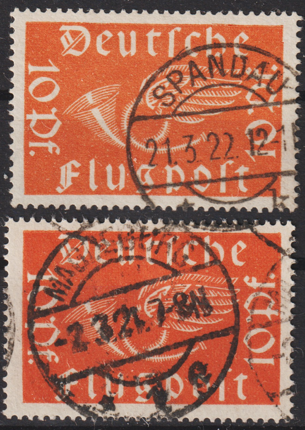 MiNr. 111 a+b gestempelt, geprüft  (as1919)