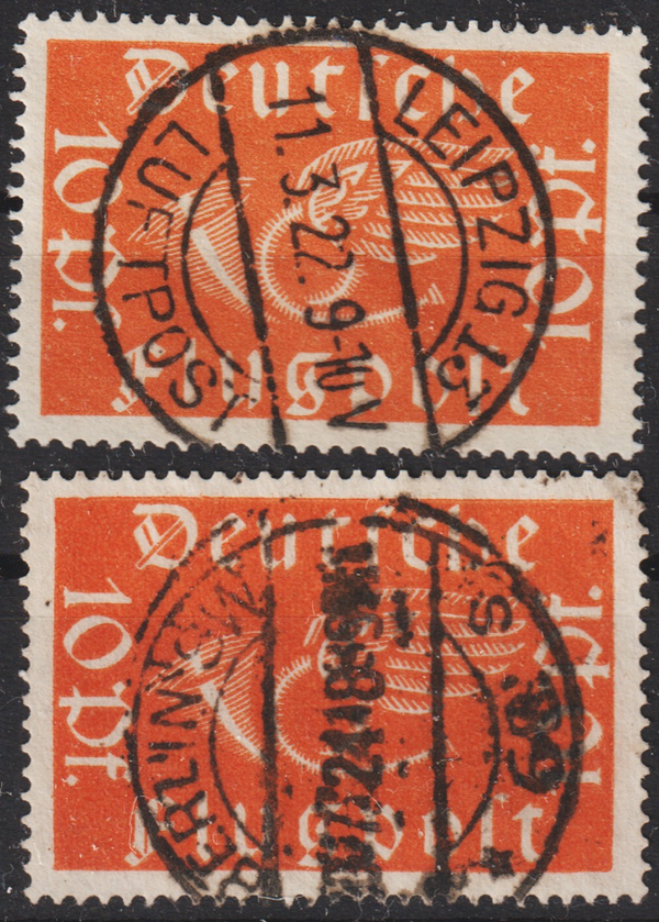 MiNr. 111 a+b gestempelt, geprüft  (as1919)