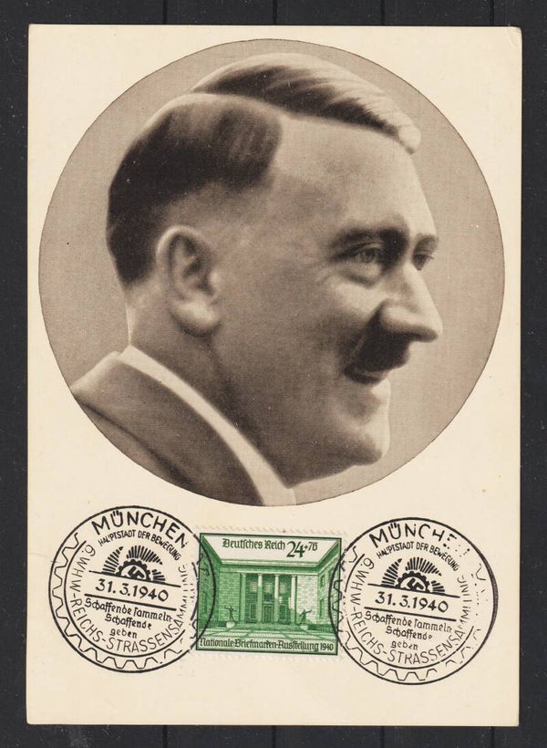 MiNr. 743 auf Propaganda Karte  “Adolf Hitler” (as32)