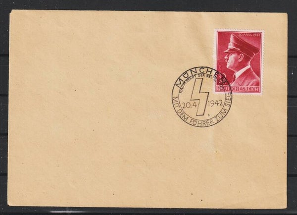 MiNr. 813 auf Brief  MÜNCHEN  20.4.42  (as42)