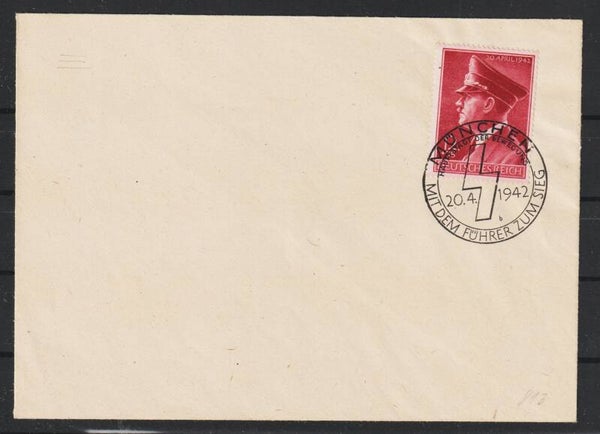 MiNr. 813 auf Brief  MÜNCHEN  20.4.42  (as42)