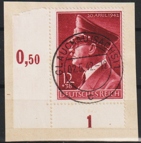 MiNr. 813 x Bogenecke auf Briefstück  (as42)