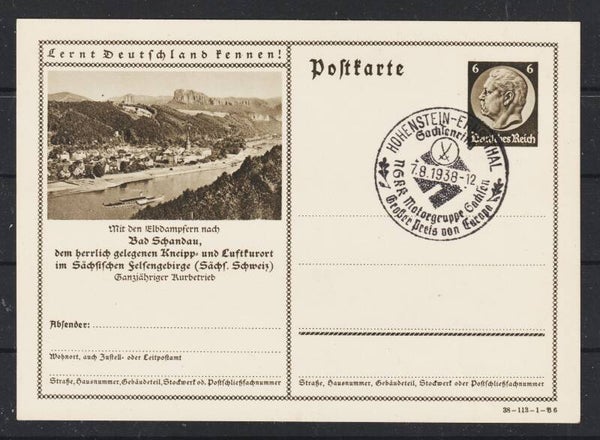 HOHENSTEIN-ERNSTTAL 7.8.38 Sachsenring NSKK (as45)