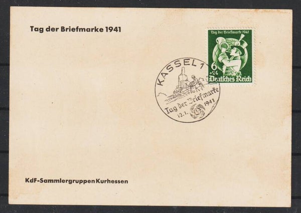 MiNr. 762 "Tag der Briefmarke 1941" Postkarte KASSEL   (as62)
