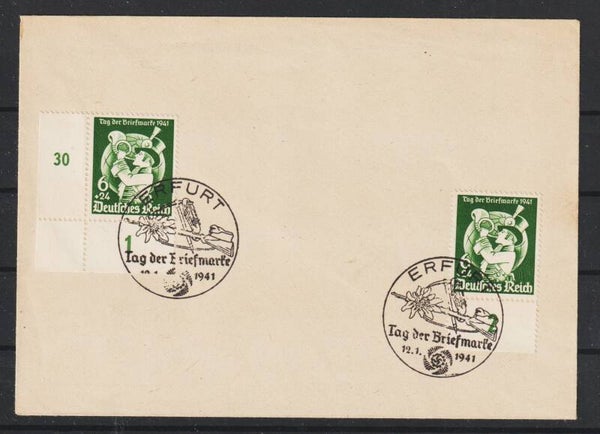 MiNr. 762 "Tag der Briefmarke 1941" auf Brief ERFURT 12.1.41   (as62)