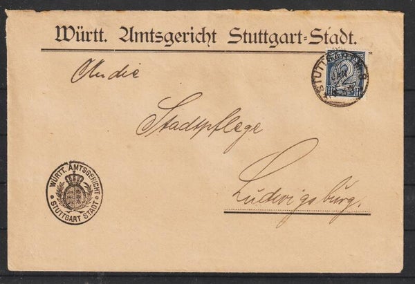 MiNr. D 32 auf Brief  STUTTGART  17.JAN.22   (as66)