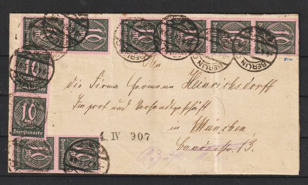 MiNr. 68 a auf Brief  BERLIN  9.4.23, geprüft  (as66)