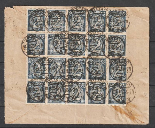 MiNr. D 70 (25x) auf Brief  ZITTAU  17.2.23  (as66)