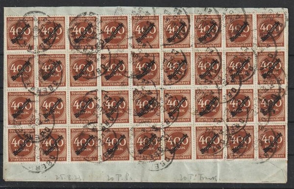 MiNr. D 80 (50x) auf Brief  OBERREUTE 25.8.23  (as66)