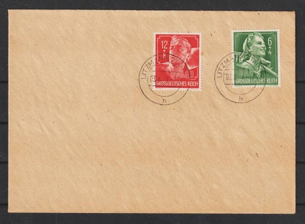 MiNr. 894-895 auf Blanko Brief  LITZMANNSTADT 3.8.44  (as83)