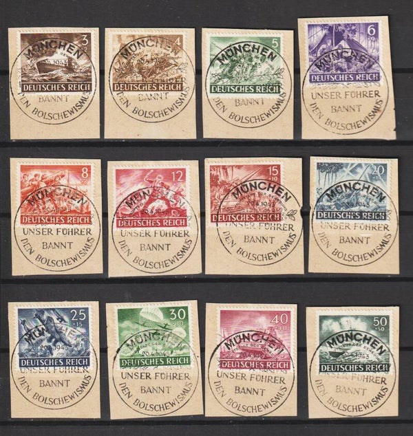 MiNr. 831-842 Wehrmacht I,  Sonderstempel MÜNCHEN   (as84)