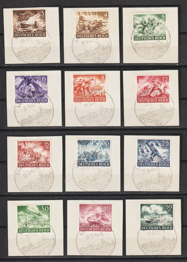 MiNr. 831-842 Wehrmacht I, FDC, Ersttagsstempel LUXEMBURG  21.3.43 (as84)