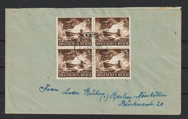 MiNr. 831 VB auf Brief  WARNICK KÜSTRIN 8.1.45  (as84)