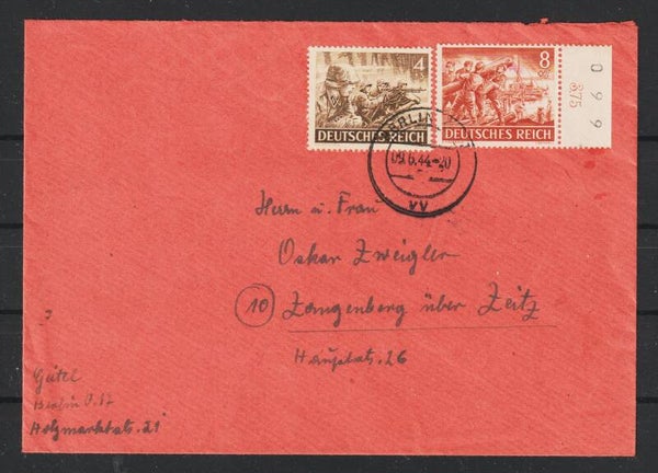 MiNr. 832, 835 auf Brief BERLIN 9.6.44  (as84)