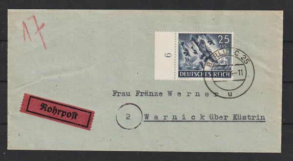 MiNr. 839 Rohrpost Brief BERLIN 20.10.44  (as84)