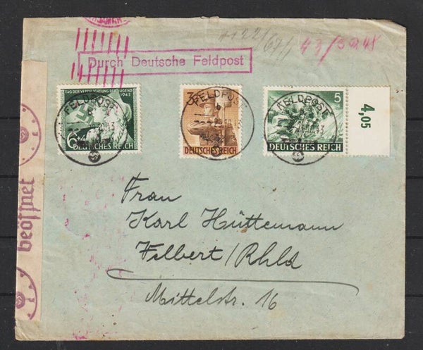 Feldpostbrief durch OKW zensiert, 29.10.43  (as84)