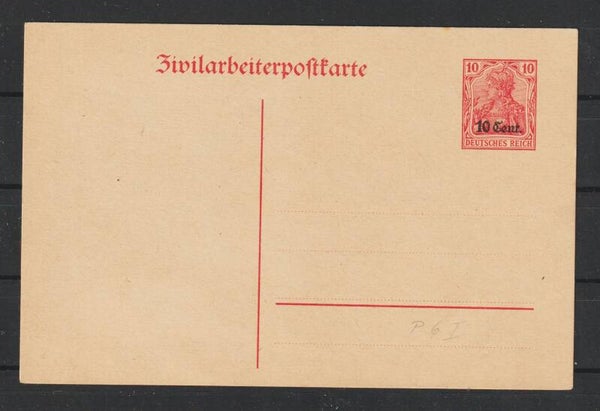 Etappengebiet West Ganzsache P 6 I  (asdg)