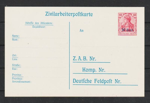 Etappengebiet West Ganzsache P 9  (asdg)
