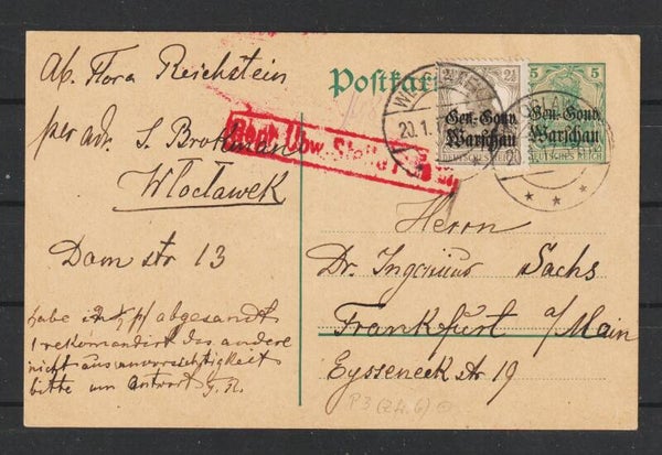 Gen. Gouv. Ganzsache P 3 (asdg)