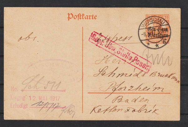 Gen. Gouv. Ganzsache P 5 (asdg)