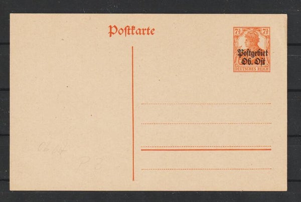Postgebiet Ob. Ost  Ganzsache P 3 (asdg)