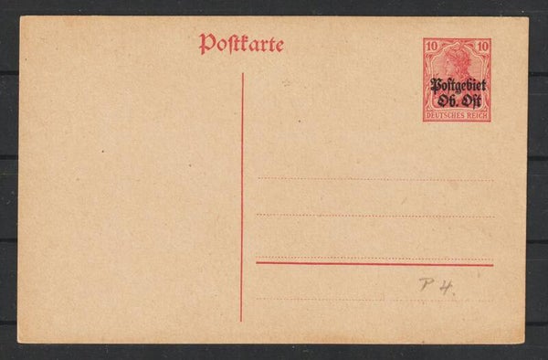 Postgebiet Ob. Ost  Ganzsache P 4 (asdg)