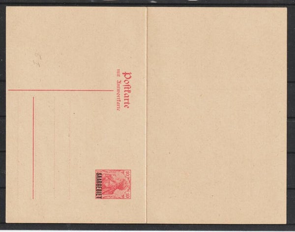 Saargebiet Ganzsache P 5  (asdg)