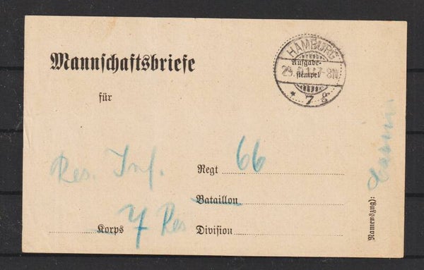 Feldpost "Mannschaftsbriefe" (asfp)
