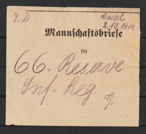 Feldpost "Mannschaftsbriefe" (asfp)