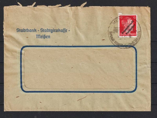 Meissen MiNr. 34 auf Brief  MEISSEN  11.7.45   (aslo)