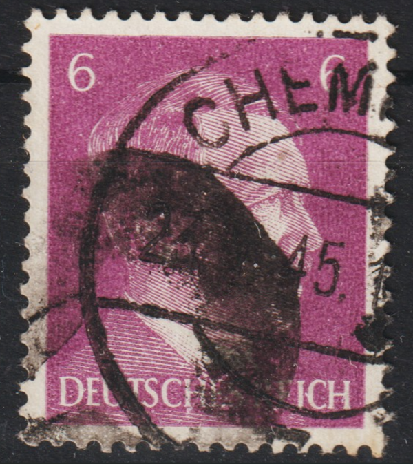 Sächsische Schwärzung A.H. MiNr. 785 gestempelt   (aslo)