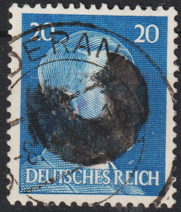 Sächsische Schwärzung A.H. MiNr. 791 gestempelt, geprüft Zierer BPP   (aslo)