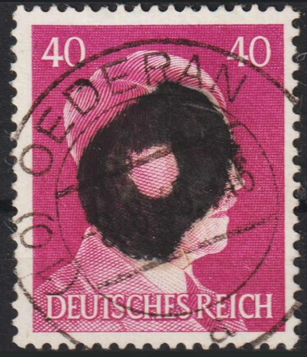 Sächsische Schwärzung A.H. MiNr. 795 gestempelt, geprüft Zierer BPP   (aslo)