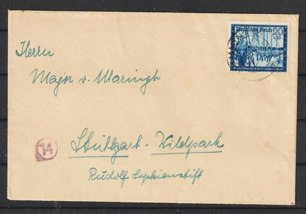 MiNr. 892 EF auf Brief  MEMMINGEN  15.7.44     (aspk)