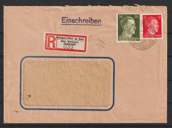 MiNr. 794, 826 auf Einschreiben  (b108)