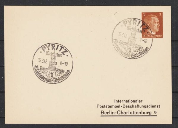 Privat Ganzsache PP 122  A 1 mit SST: PYRITZ  (b109)