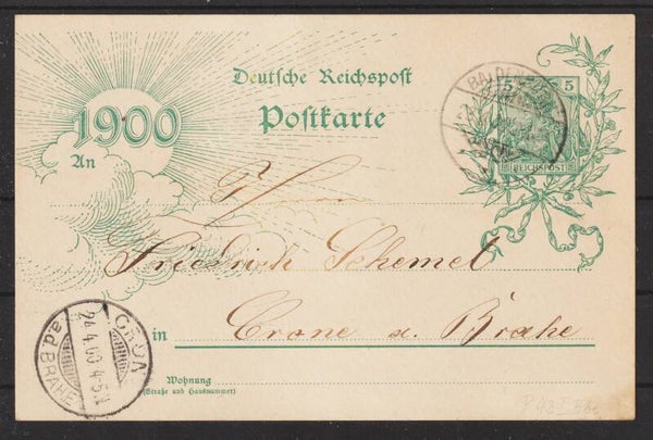 Ganzsache P 43 vom Baldenburg nach Crone  (b113)