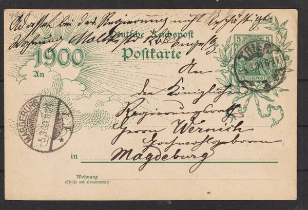 Ganzsache P 43 I Bbd von Trier nach Magdeburg  (b124)
