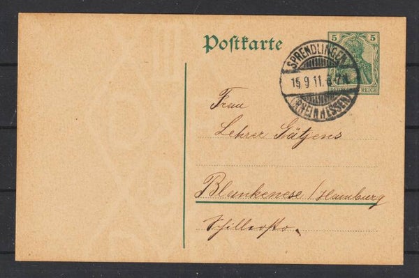 Ganzsache P 90  SPRENDLINGEN 15.9.11  (b155)