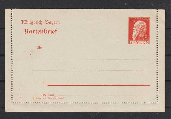 Ganzsache Bayern K 4  (b162)