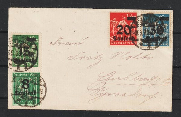 Portogerechter Kleinbrief  (11,5 x 7cm), BAUTZEN  8.9.23  (b180)